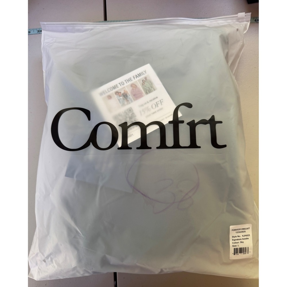 Comfrt Signature Hoodie Sky Blue Size Large - Picture 6 of 7
